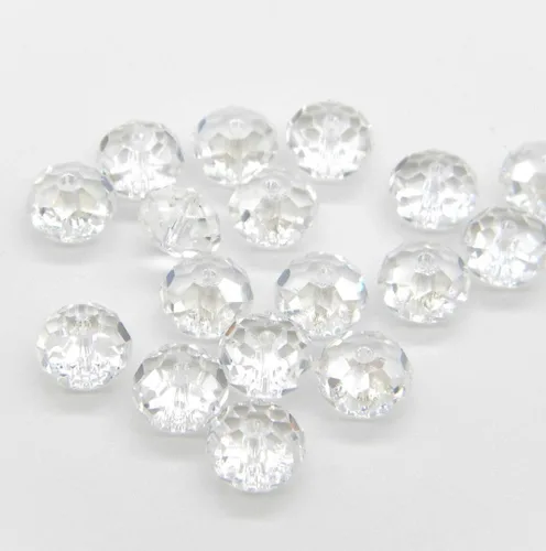 Miniatura 73 de 50 cuentas de cristal Adabele austriaco de 0.394 pulgadas facetadas sueltas Rondelle Siam rojo espaciador compatible con cristales de Swarovski 5040
