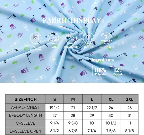 Miniatura 5 de DEOLAX - Camisetas polo de manga corta para hombre, diseño estampado de moda que absorbe la humedad, para golf