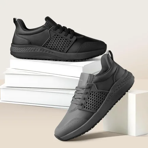 Miniatura 3 de Zapatos de trabajo antideslizantes para hombres, zapatos de cocina antideslizantes resistentes al agua, para restaurante, chef, servicio