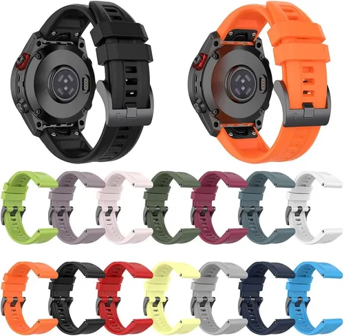 Miniatura 9 de REYDA Correa de silicona compatible con Garmin Fenix 8 Pro 1.850 in/8 1.850 in/E 1.850 in, 0.866 in, correa de reloj de ajuste rápido de silicona