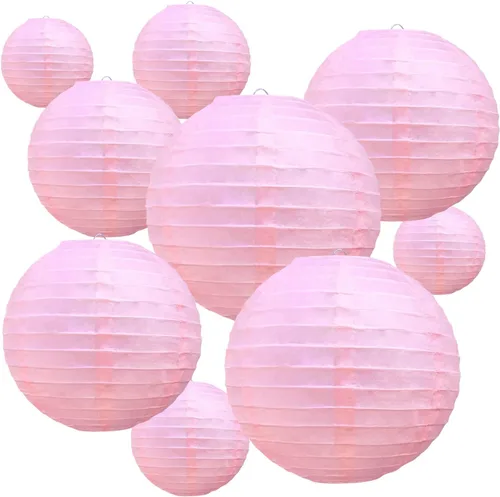 Miniatura 17 de BEISHIDA Faroles de Papel Blancos de 12 Pulgadas Decorativos Chinos/Japoneses Colgantes Redondos de Papel Lámparas para Cumpleaños, Bodas, Navidad