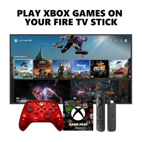 Miniatura 21 de Xbox Wireless Controller (2025) Carbon Black + Fire TV Stick 4K Game Pass Ultimate 1 Month - Gaming Bundle, Windows, Mobile & Smart TVs