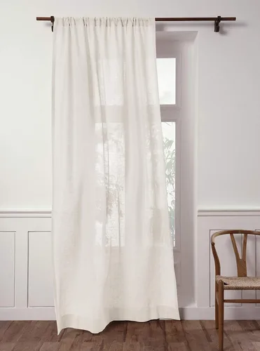 Miniatura 9 de Solino Home - Cortinas de lino de lino europeo de 108 pulgadas de largo, 100% lino puro verde álamo, 52 x 108 pulgadas de largo, cortinas de ventana