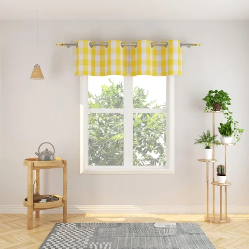 Miniatura 105 de Cortinas de 24 pulgadas de largo con diseño Buffalo Check Gingham Plaid para ventanas de cocina y baño, tratamiento para ventanas con 2 paneles