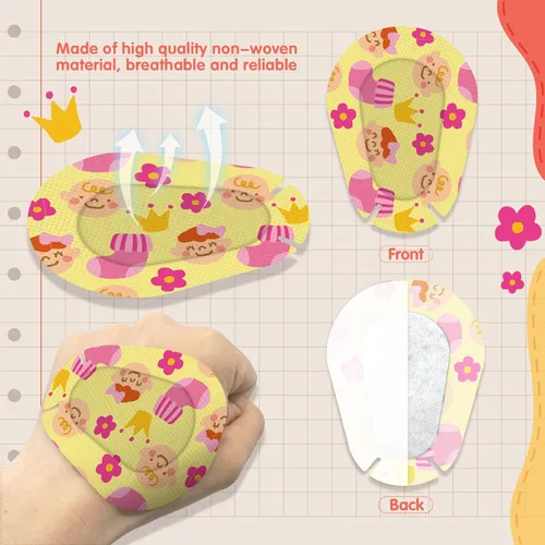 Miniatura 4 de Parches adhesivos para los ojos para niños, 70 unidades, bloqueo de luz, lindo diseño, vendajes adhesivos transpirables para niños pequeños