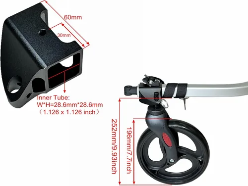 Miniatura 6 de Kit de cochecito para remolque de bicicleta Burley compatible con todos los remolques de remolque cuadrados Burley