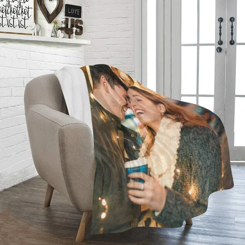 Miniatura 4 de HUGLAZY Manta personalizada con fotos y texto, manta de franela para parejas de adultos, regalo para cumpleaños, Día del Padre, Día de la Madre, Día