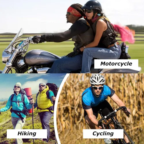 Miniatura 7 de Peciees - Gafas de sol para montar en motocicleta, 4 unidades, para exteriores 4 lentes negro-blanco