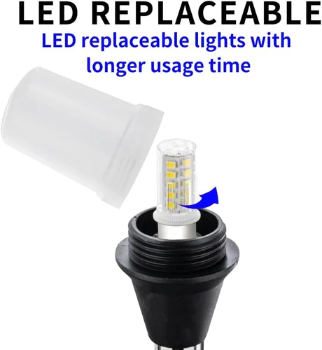 Miniatura 6 de Pactrade Marine Luces de Navegación para Barco Omnidireccionales - Luz LED Blanca de Popa de 8.25 Pulgadas (Montaje en Superficie, Base Fija)