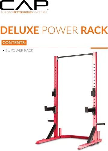 Miniatura 2 de CAP Barbell - Serie de colores FM-8000F Deluxe Power Rack Rojo