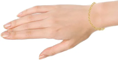 Miniatura 3 de Ritastephens Pulsera de eslabones de oro amarillo real sólido de 14 quilates de 7 14 pulgadas 7 Oro amarillo
