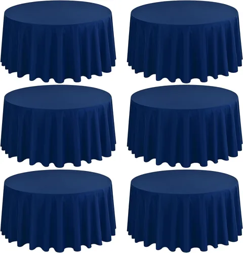 Miniatura 87 de Paquete de 10 manteles de poliéster de 60 x 102 pulgadas, manteles de poliéster beige para mesas rectangulares de 6 pies, resistentes a las manchas