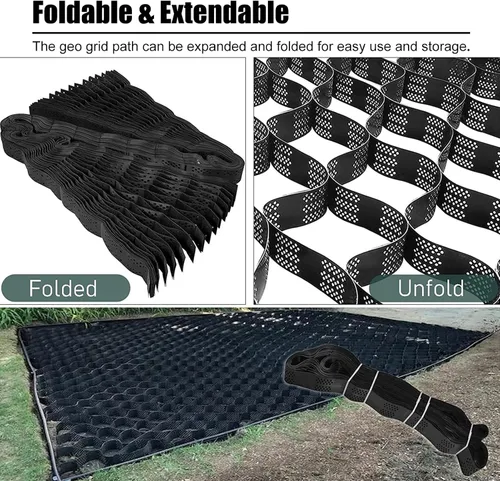 Miniatura 7 de geo grid - Rejilla geocelda de 2 pulgadas, 3 pies, 6 pies, 10 pies, 16 pies, 20 pies, 26 pies, 30 pies, estabilizador de grava para estacionamiento
