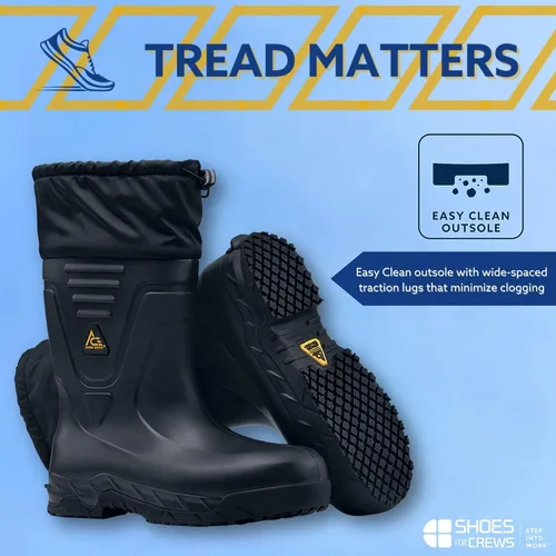 Miniatura 3 de ACE Unisex Slip-Resistant Industrial Work Boots - Comfortable, Non-Slip Safety Slip-On Boots for Men & Women with Soft Toe or Composite Toe