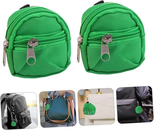 Miniatura 5 de 1 juego de mini mochila, monedero, llaveros con cremallera, bolsas de cambio, lindo mini bolso llavero colgante para llaves y artículos esenciales