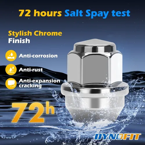 Miniatura 5 de Dynofit Tuercas de llanta OEM de 0.472 in x 1.5 para fusión 2005-2021, Escape 2001-2026, enfoque 2008-2018, tuercas de rueda de estilo de una pieza