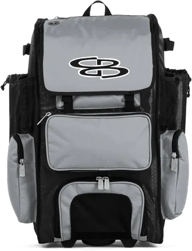 Miniatura 33 de Boombah Rolling Superpack - Bolsa para equipo de béisbol/sóftbol, varios colores, mango telescópico y capacidad para 4 murciélagos, versión
