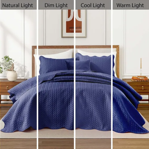 Miniatura 239 de MOONLIGHT20015 Juego de colchas individuales (68" x 86") – Paquete a granel de 10 al por mayor para hoteles, dormitorios de invitados y Airbnbs
