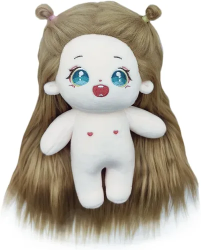 Miniatura 26 de niannyyhouse Muñeca de peluche de 7.9 in para niña, cuerpo de peluche humanoide, sin atributo, 8 pulgadas, cuerpo normal, ropa de vestir, regalos
