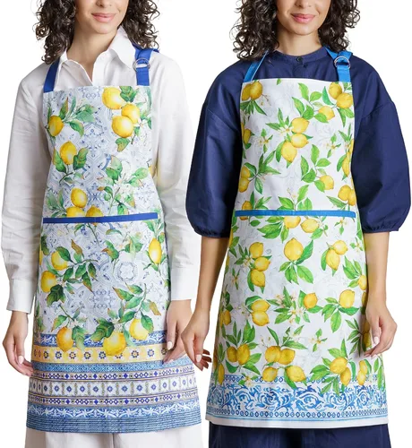 Miniatura 25 de Maison d' Hermine Delantal 100% de algodón para mujeres con bolsillo de cocina delantal de chef para hombres para cocinar primavera verano 001