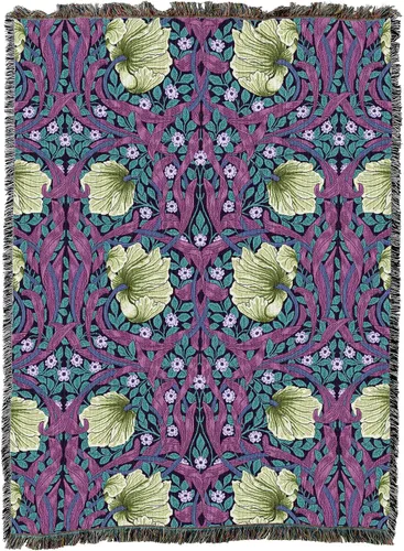 Miniatura 11 de Pure Country Weavers William Morris - Manta de Pimpernel XL - Artes y manualidades - Tapiz de regalo tejido de algodón - Fabricado en los Estados
