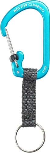 Miniatura 4 de Nite Ize SlideLock Llavero, Llavero Mosquetón con Bloqueo de Aluminio con Correa, Azul