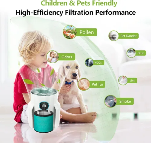 Miniatura 7 de HP071BRN HP072 Filtro de repuesto compatible con purificador de aire Shark NeverChange HP072, HP071BRN, HP070 H13 HEPA y filtro de carbón activado