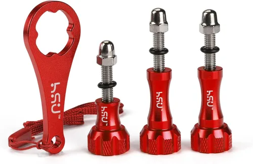 Miniatura 8 de HSU Juego de tornillos de mariposa de aluminio + llave para GoPro Hero 13, 12, 11, 10, 9, 8, 7, 6, 5, 4, 3, AKASO Campark y otras cámaras de acción