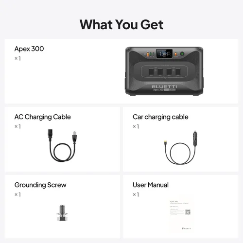 Miniatura 8 de BLUETTI Apex 300 - Estación de energía portátil, generador solar de 2764.8 Wh con batería de reserva con 6 salidas de CA de 3840 W