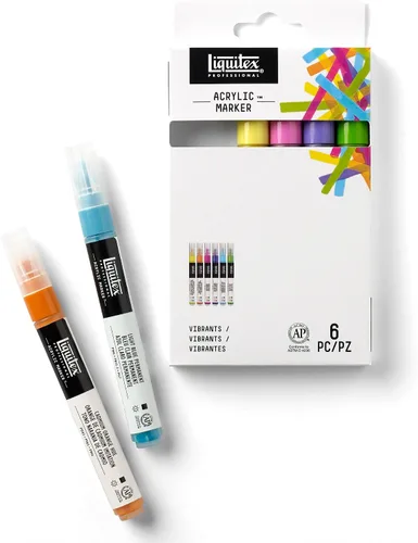 Miniatura 4 de Liquitex, set de 6 marcadores anchos para pintura profesional.