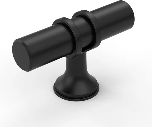 Miniatura 20 de Amerdeco ZH0050 - Paquete de 10 pomos de bronce champán para gabinetes, barra en T de 2 pulgadas, manijas de gabinete de cocina, manijas