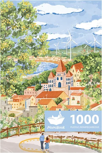 Miniatura 12 de MOMIBOOK Rompecabezas para Adultos de 1000 Piezas Rompecabezas de Bangkok en el Agua, Imagen de Pintura Difícil Desafiante Duro Imposible