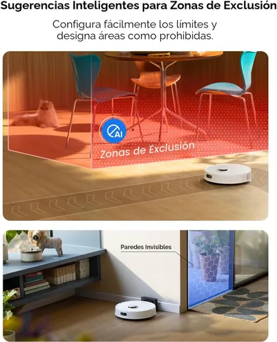 Miniatura 8 de roborock Q7 L5 Robot Aspiradora y Trapeador Combo, Succión de 8,000Pa, Actualizado desde Q5 Pro, Sistema Dual Antienredos, Navegación LiDAR, Zonas