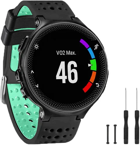 GVangel - Correa compatible con reloj inteligente Garmin Forerunner 235, correa de silicona suave de repuesto para 220/230/235/620/630/735XT/235