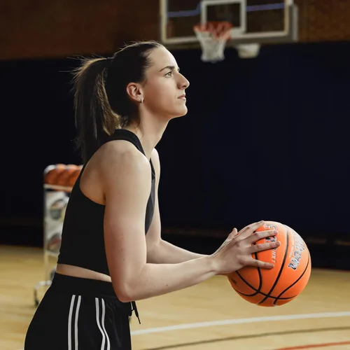 Miniatura 6 de Wilson NCAA Evo NXT Balones de Baloncesto Oficiales para Juegos en Interiores - Tamaños 6 y 7 Caitlin Clark - Naranja/Negro