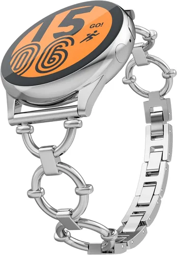 Correa de metal de 0.787 pulgadas compatible con Samsung Galaxy Watch 4 y 5 (1.575 pulgadas, 1.732 pulgadas), bonita y elegante ajustable para reloj