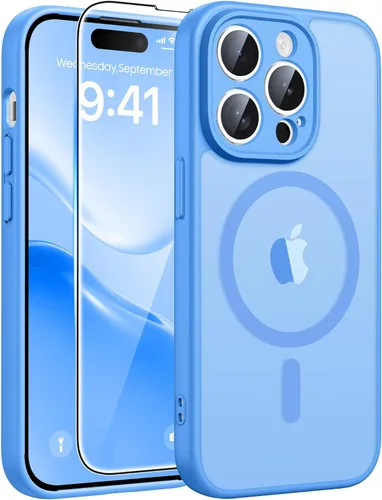 Miniatura 80 de FNTCASE Funda para iPhone 13 Pro: Fundas magnéticas translúcidas mate delgadas con protector de pantalla de vidrio templado