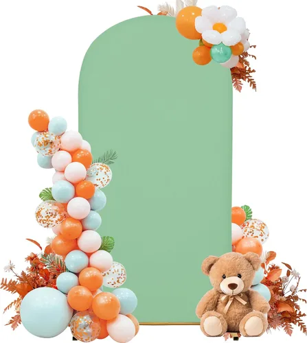 Miniatura 15 de Funda para arco de boda de 6 pies, tela elástica para arcos pequeños, cabinas de fotos y decoración de fiestas, para cumpleaños, duchas