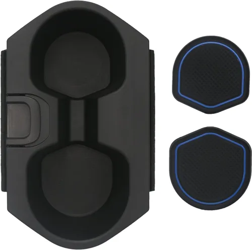 Inserto de portavasos Civic con posavasos para consola central compatible con Honda Civic Lx Ex Si de 10ª generación, accesorios Coupe Sedan azul