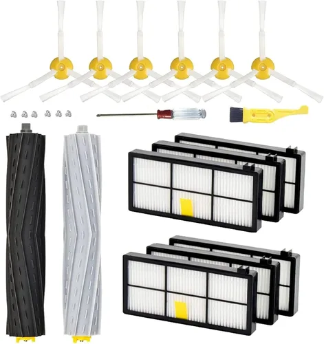 Piezas de repuesto para iRobot Roomba 800 900 Series 805 860 870 871 880 890 960 980 985, kit de reposición con 1 extractor de desechos, 6 filtros,