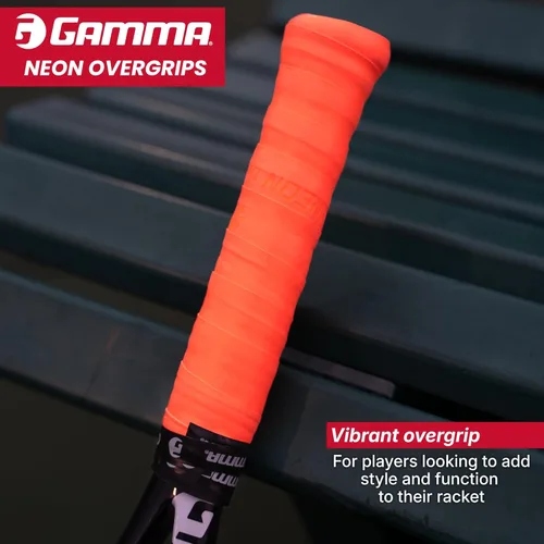 Miniatura 3 de GAMMA Overgrips deportivos de neón para tenis – Alto rendimiento y absorción de humedad, también para pickleball, pádel, raqueta Sports OG – Dri