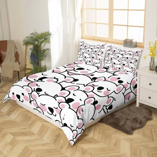 Miniatura 2 de Feelyou Juego de ropa de cama de koala para niños y niñas, funda de edredón con estampado de koala de dibujos animados, funda de edredón