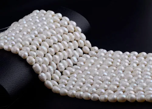 Miniatura 8 de Cuentas de perlas para fabricación de joyas, 100 piezas de 0.394 a 0.394 pulgadas (0.354-0.394 in) naturales auténticas de agua dulce cultivadas