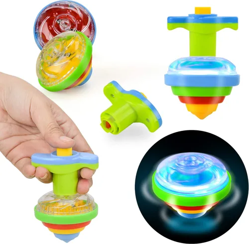 Miniatura 7 de IPIDIPI TOYS Spineez - Paquete de 12 juguetes giratorios LED para niños, ideales para rellenar calcetines navideños para niños, recuerdos de fiesta