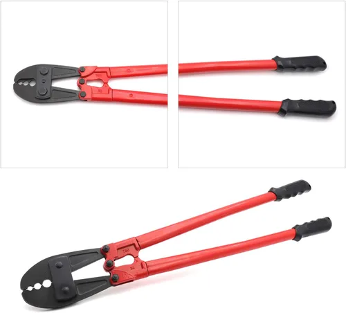 Miniatura 5 de Herramienta de prensado de estampación de swager de mano de 30" para cable de cuerda de alambre 5/32" 1/4" 5/16" [P/N: ET-TOOL030-30-RED]