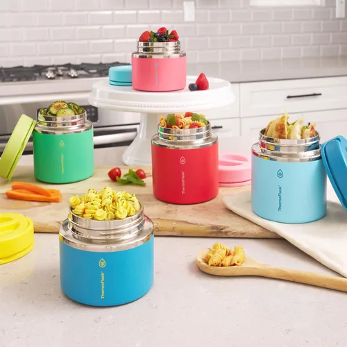 Miniatura 6 de ThermoFlask - Frasco de comida aislado de doble pared de 12 onzas, Rosa Arenisca