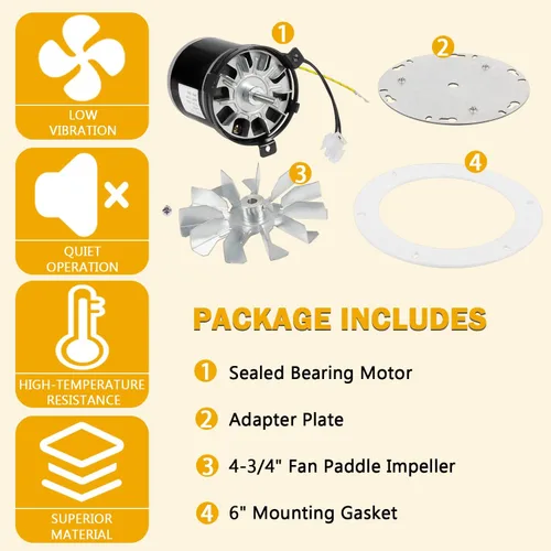 Miniatura 4 de 12056010 12026010 Kit de motor de soplador de escape de combustión para estufa de pellets con junta de repuesto para Whitfield Advantage