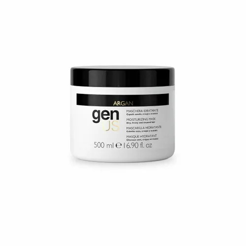 Miniatura 4 de Genus Mascarilla hidratante de argán para el cabello, enriquecida con aceite de argán y aceite de linaza para cabello seco, encrespado y tratado
