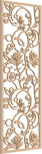 Miniatura 87 de 9 3/8"W x 24 3/8"H x 1/4"T Caspio Decorativos Paneles De Pared De Madera De Calado, Roble Rojo rojo (Red Oak)