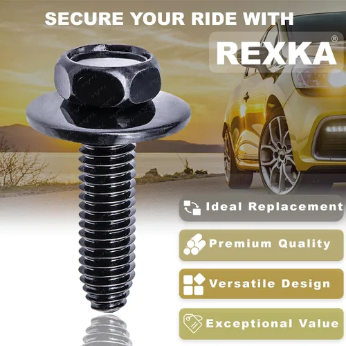 Miniatura 9 de Rexka 30 piezas M6-1.0 X 0.984 in Tornillos de cuerpo para GM Buick Cadillac Chevrolet Panel de moldura de puerta Raidator Niebla Bocina de lámpara